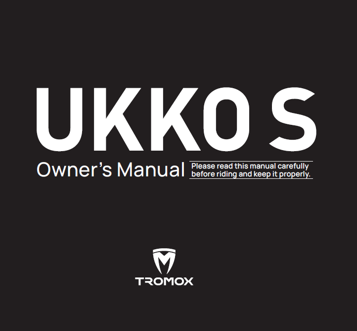 Tromox Owners Manual